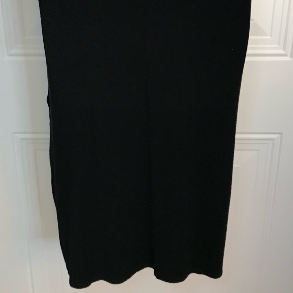 Boutique Women’s XL Perfect Peach Black Lightweight SS Ruffle Sleeve Dress EUC - Picture 10 of 12